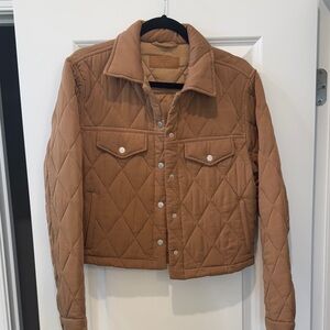 Blank NYC Camel Quilted Puffer Jacket